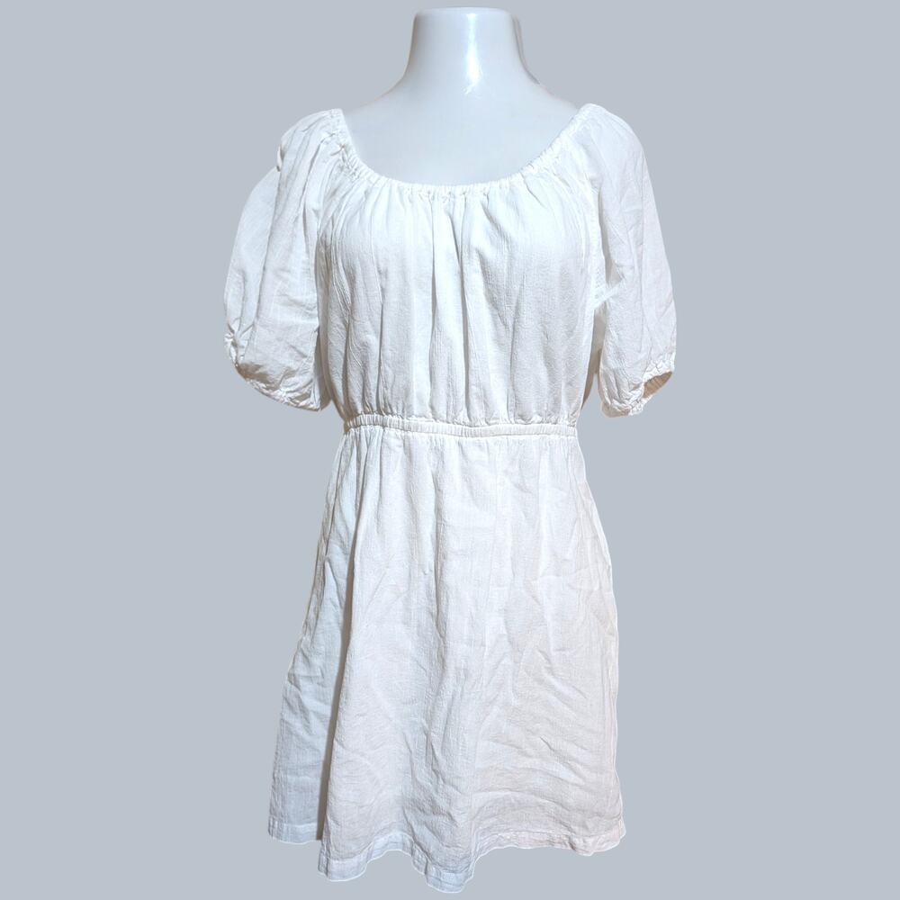 Old Navy XL White Open Back Dress Casual Summer Blousy Cotton